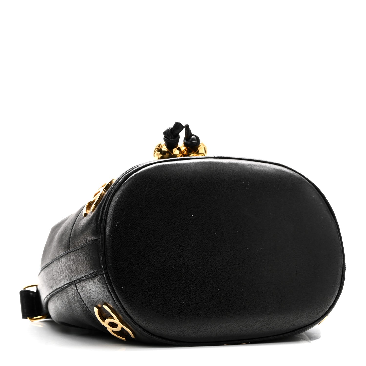 Chanel Lambskin CC Drawstring Shoulder Bag Black 5 of 11