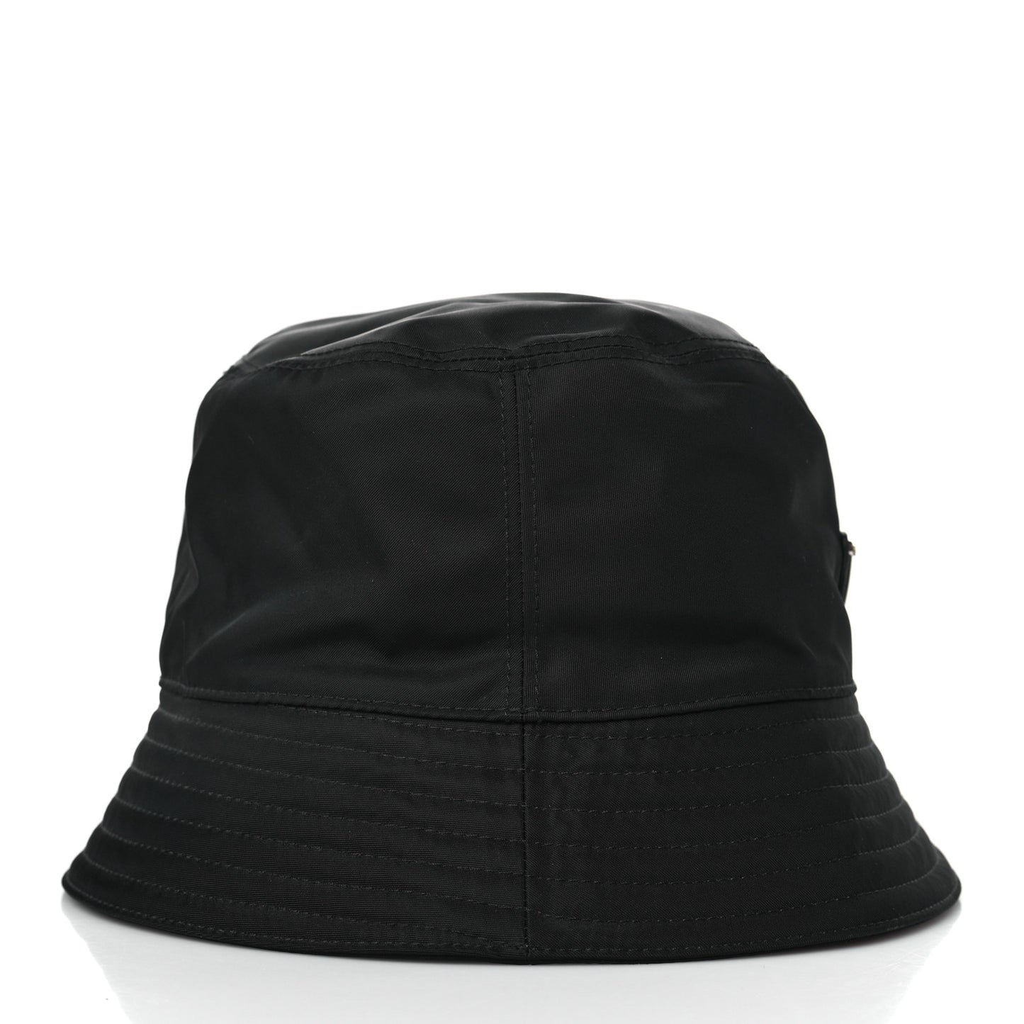 Re-Nylon Metal Triangle Logo Womens Bucket Hat M Black