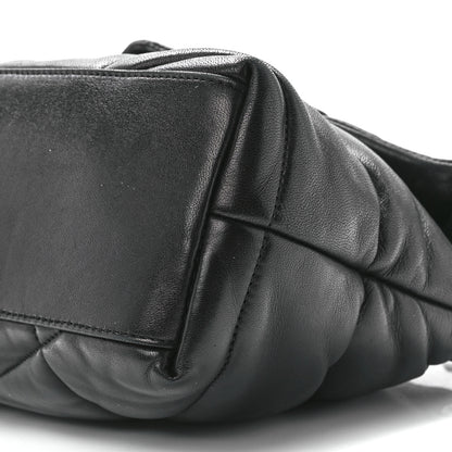 Saint Laurent Lambskin Quilted Small Loulou Puffer Monogram Chain Satchel Black 12 of 12