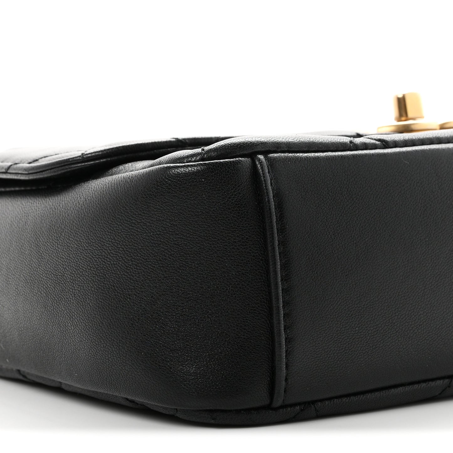 Lambskin Quilted Small CC Coin Flap Bag Black
