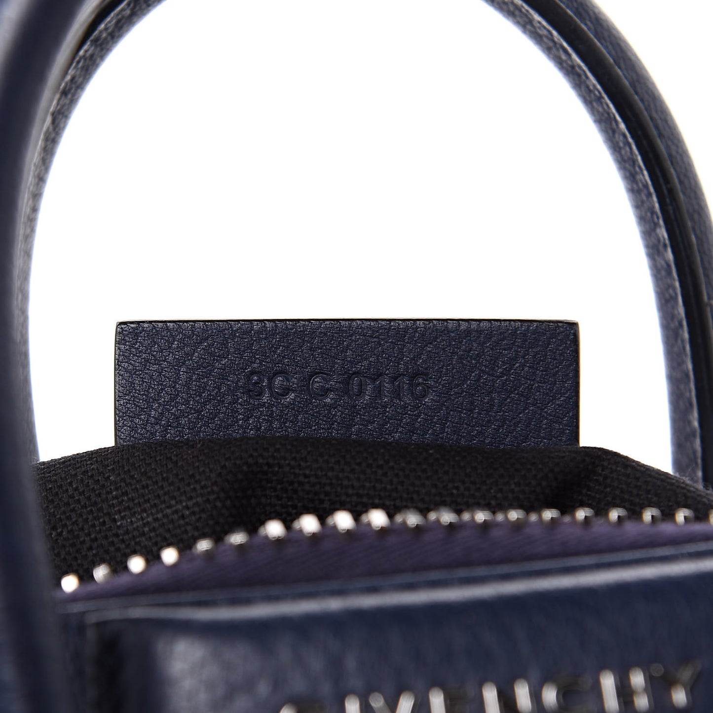 Sugar Goatskin Mini Antigona Navy