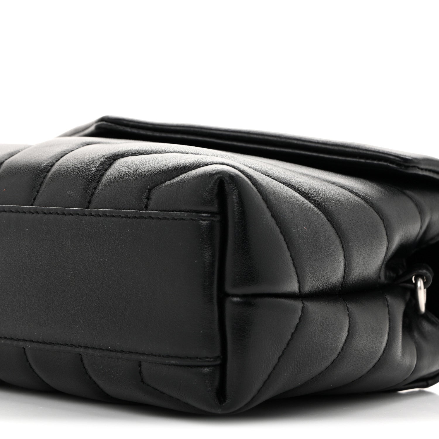 Saint Laurent Calfskin Y Quilted Monogram Toy Loulou Crossbody Bag Black 10 of 15