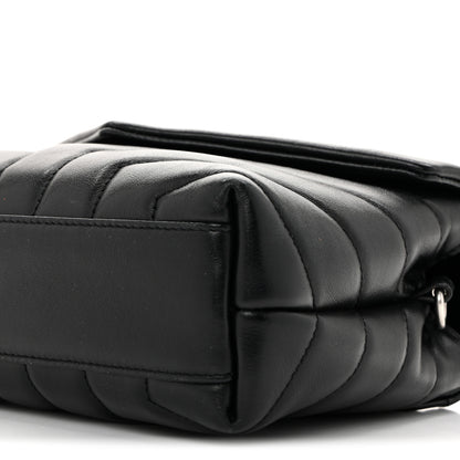 Saint Laurent Calfskin Y Quilted Monogram Toy Loulou Crossbody Bag Black 10 of 15