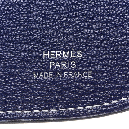 Hermes Chevre Mysore In-The-Loop Compact Wallet Bleu Encre White 6 of 7