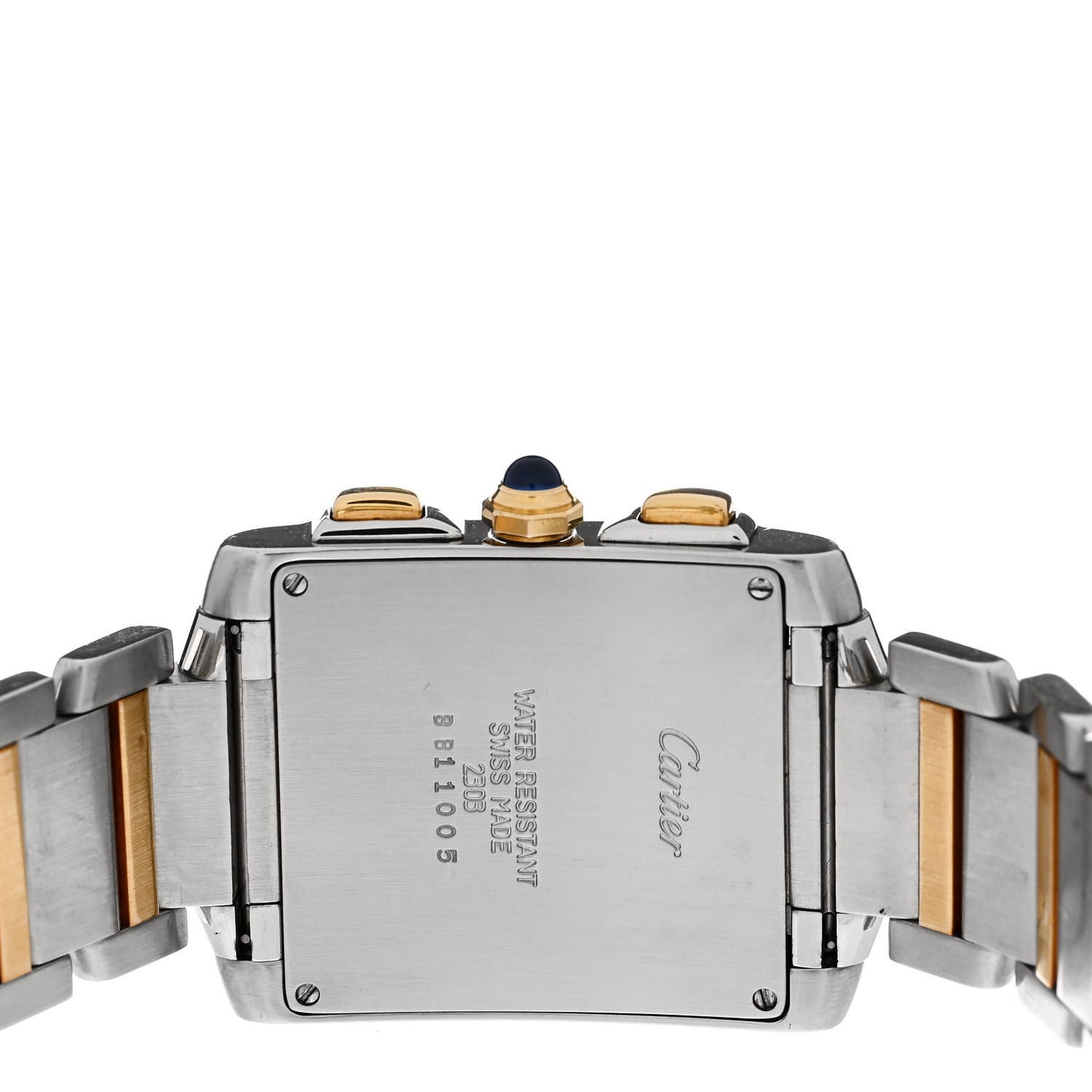 Stainless Steel 18K Yellow Gold 28mm Tank Francaise Chrono Reflex Quartz Watch