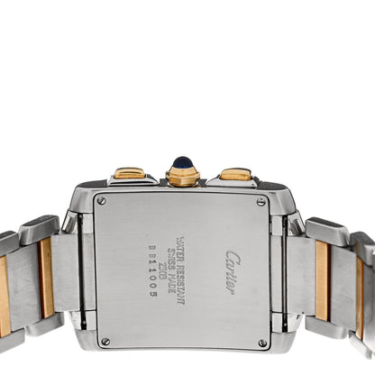 Cartier Stainless Steel 18K Yellow Gold 28mm Tank Francaise Chrono Reflex Quartz Watch 4 of 4