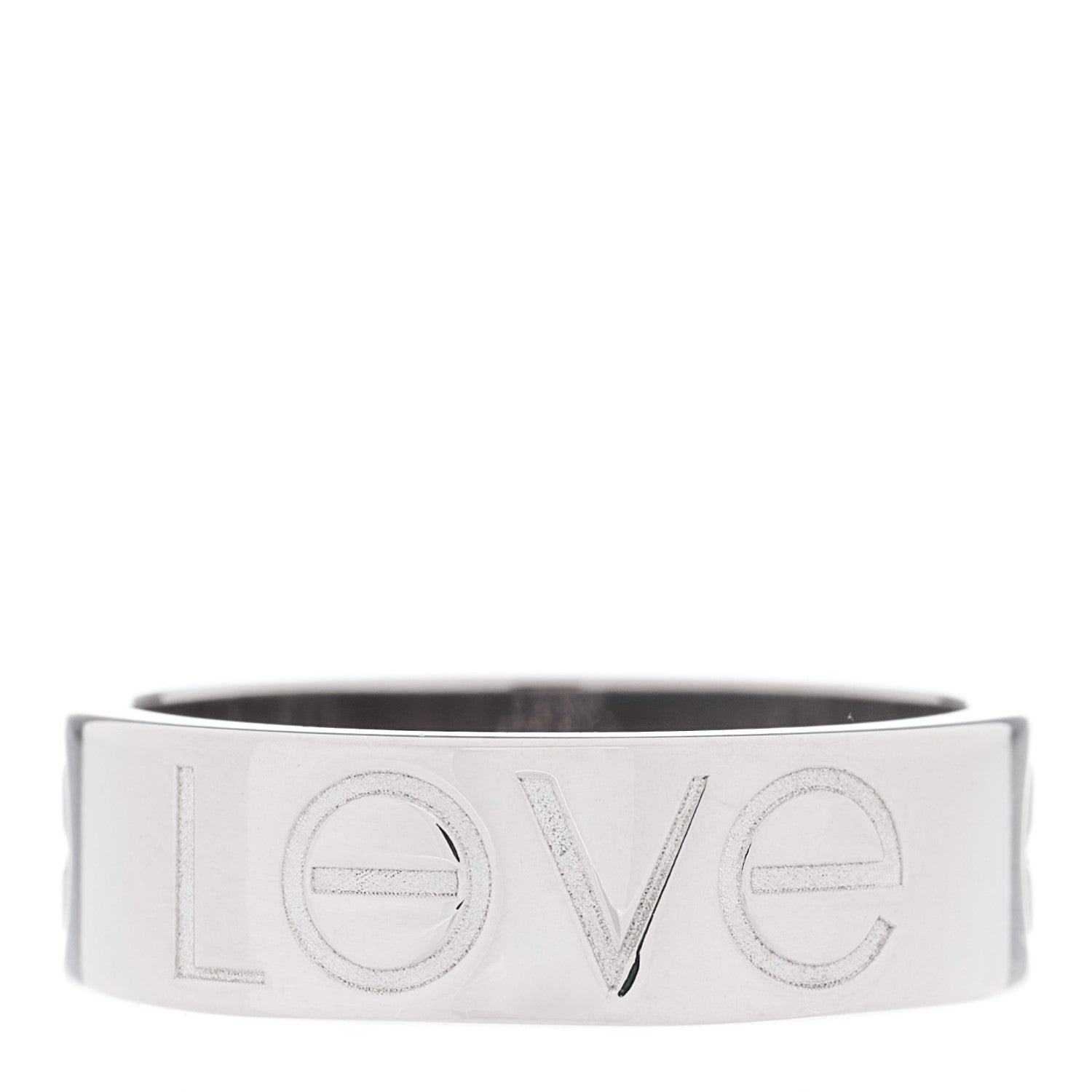 Cartier 18K White Gold 5.5mm Engraved LOVE Ring 50 5.25 3 of 5