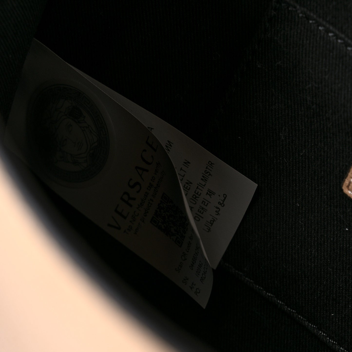 Grained Calfskin Virtus Shoulder Bag Beige