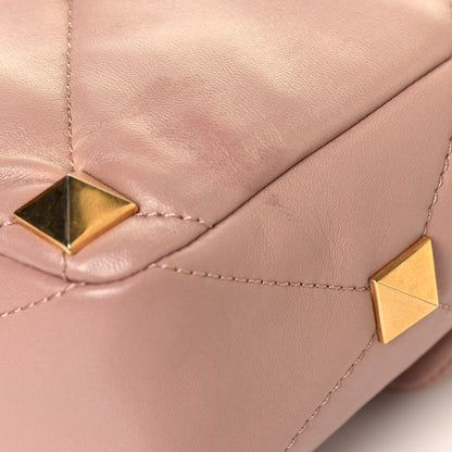 Valentino Garavani Nappa Large Roman Stud Shoulder Bag Rose Cannelle 13 of 14