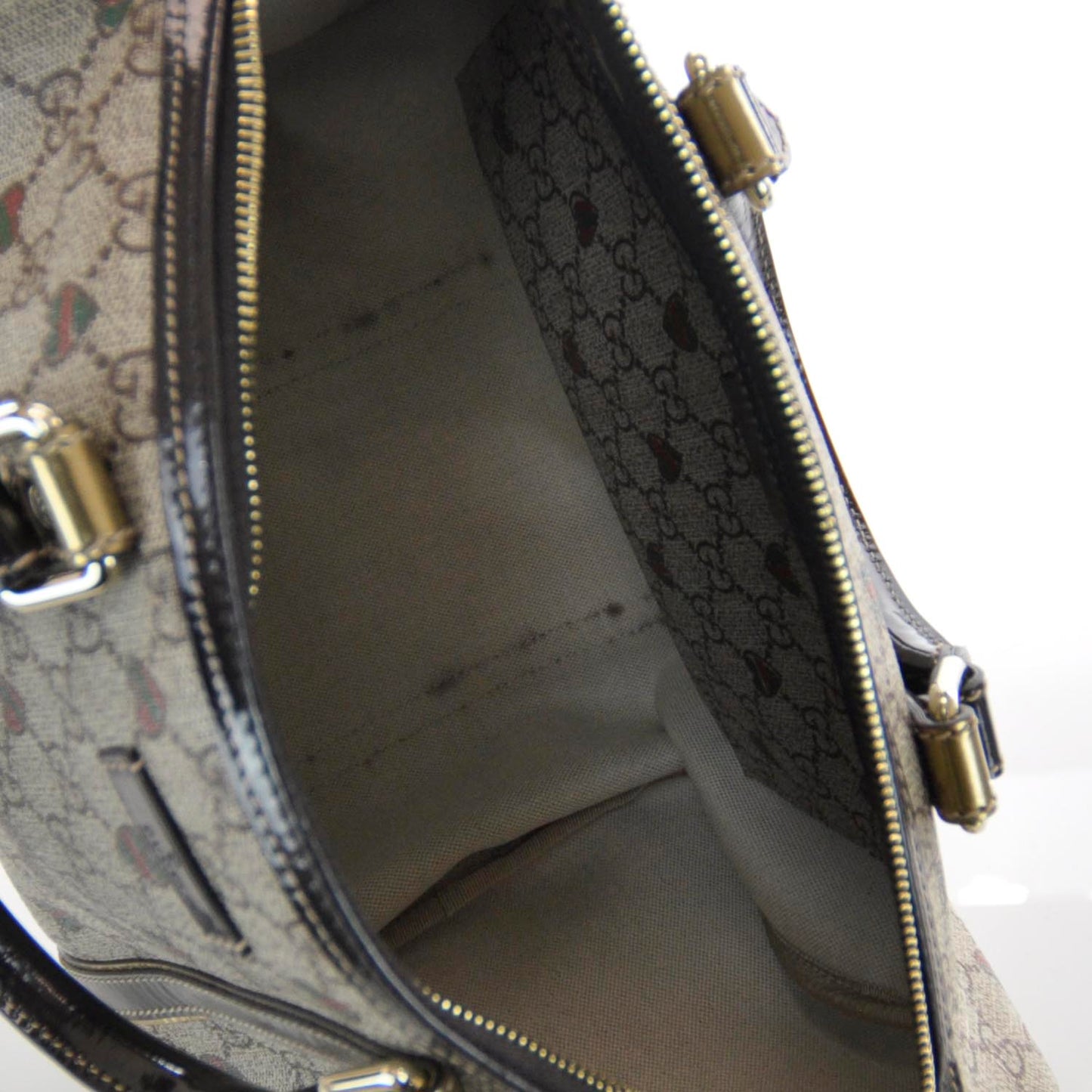 GG Plus Monogram Hearts Medium Joy Boston Dark Brown