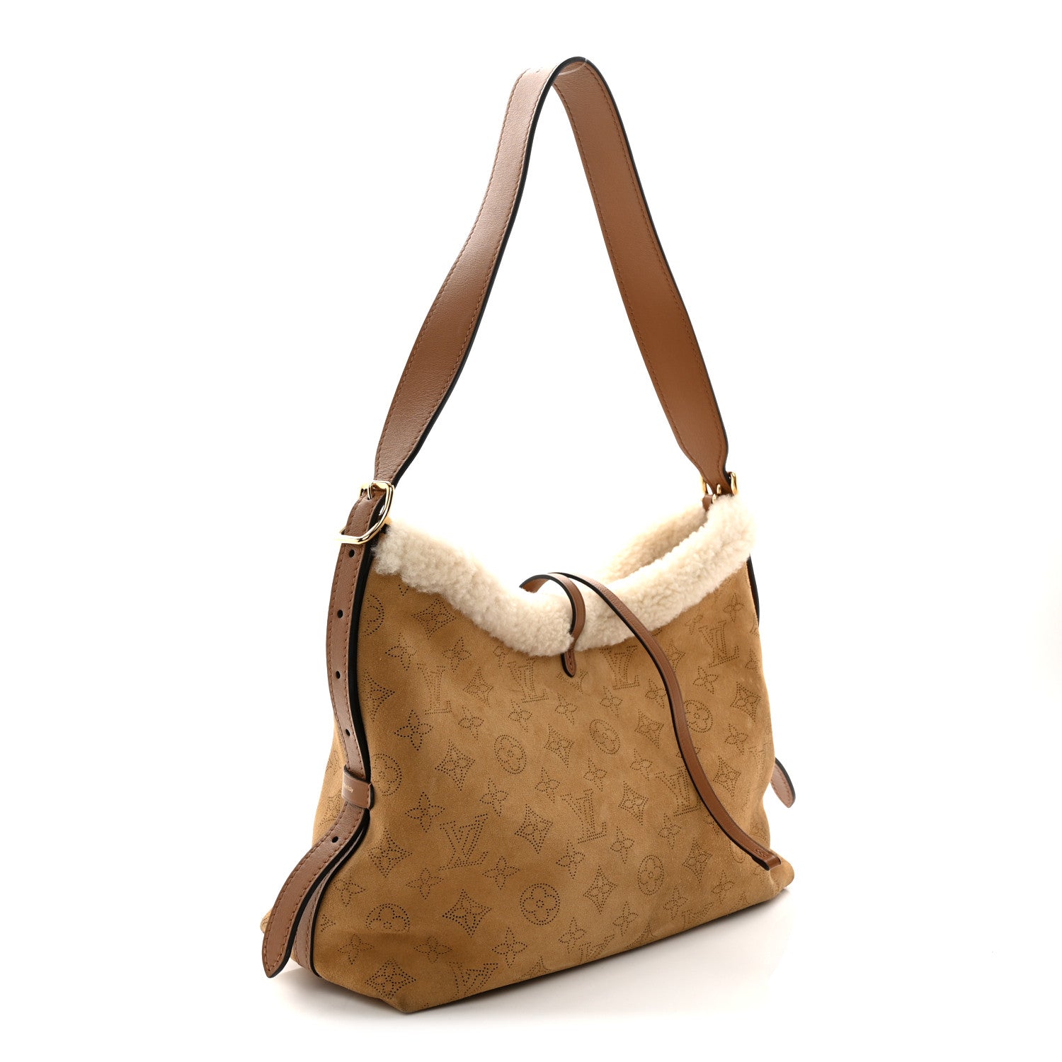 Louis Vuitton Suede Mahina CarryAll PM Beige 4 of 13