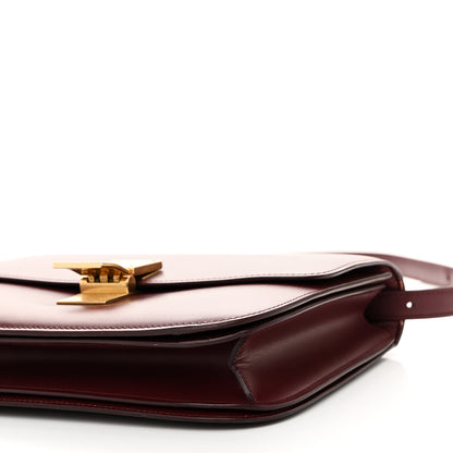 Celine Box Calfskin Medium Classic Box Flap Bag Burgundy 10 of 12