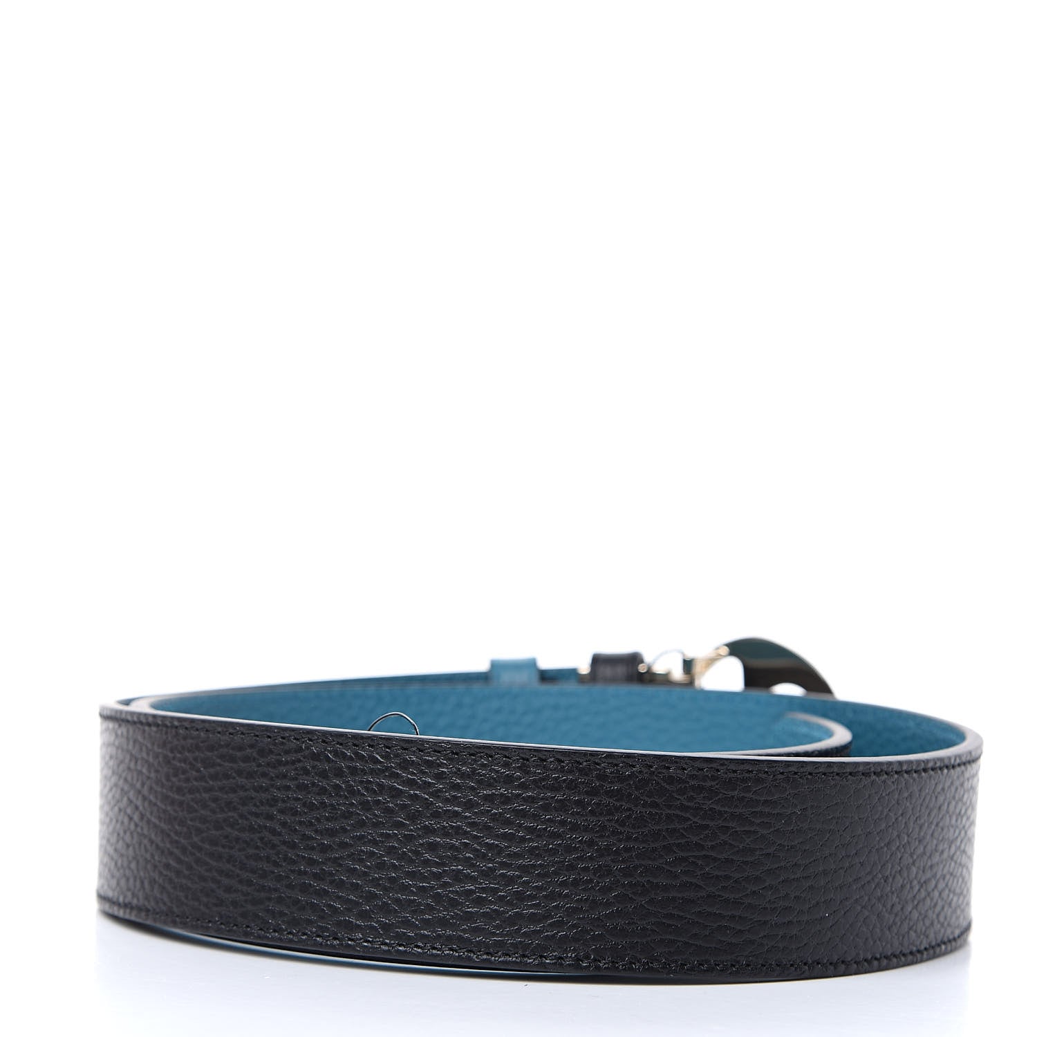 Gucci Dollar Calfskin 1973 Reversible Belt 90 36 Black Deep Cobalt 3 of 6