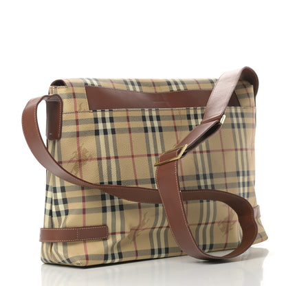 Burberry Haymarket Check Messenger Bag Brown 3 of 17