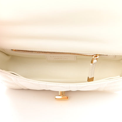 Christian Dior Calfskin Cannage Small Caro Bag Ivory 5 of 14
