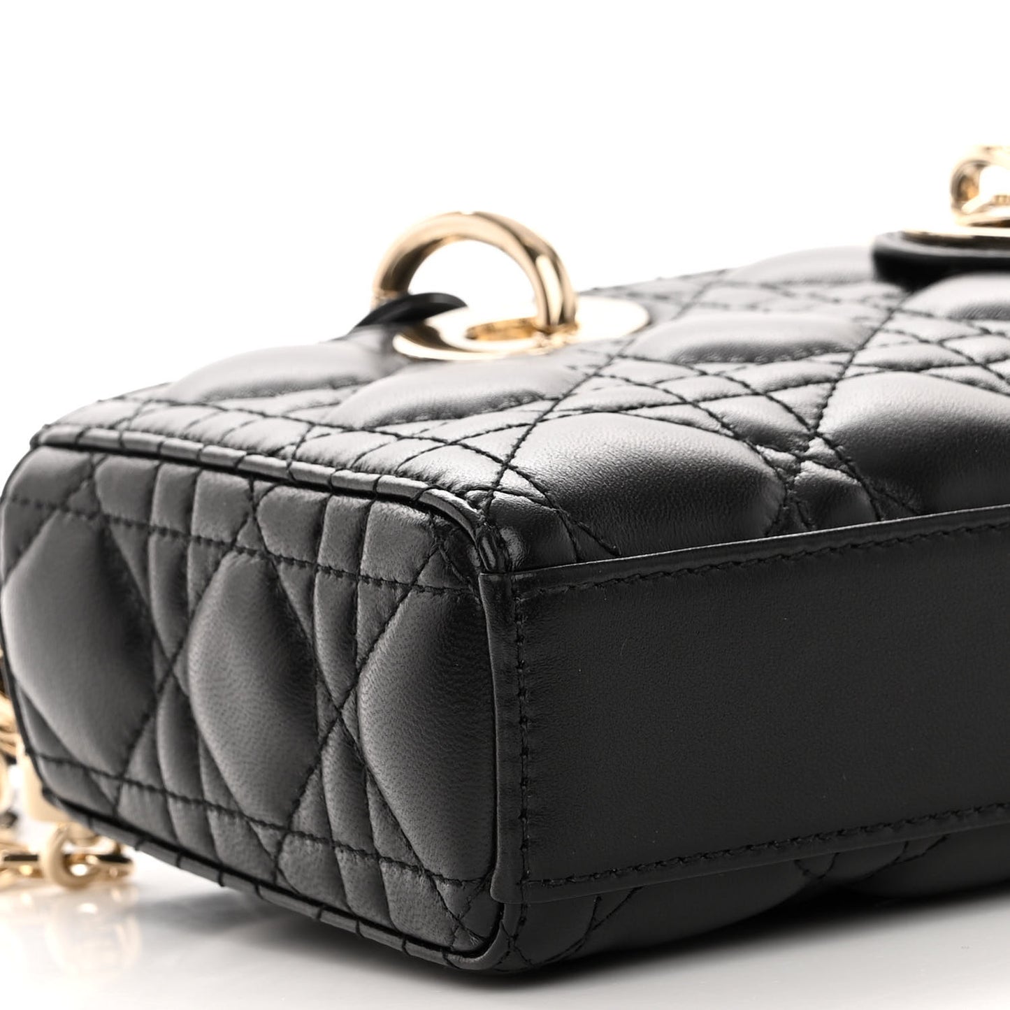 Lambskin Cannage Small Lady D-Joy Black