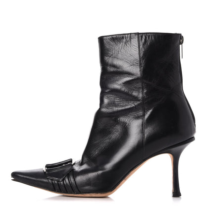 Jimmy Choo Calfskin Buckle Ankle Boots 36.5 Black 1 of 15