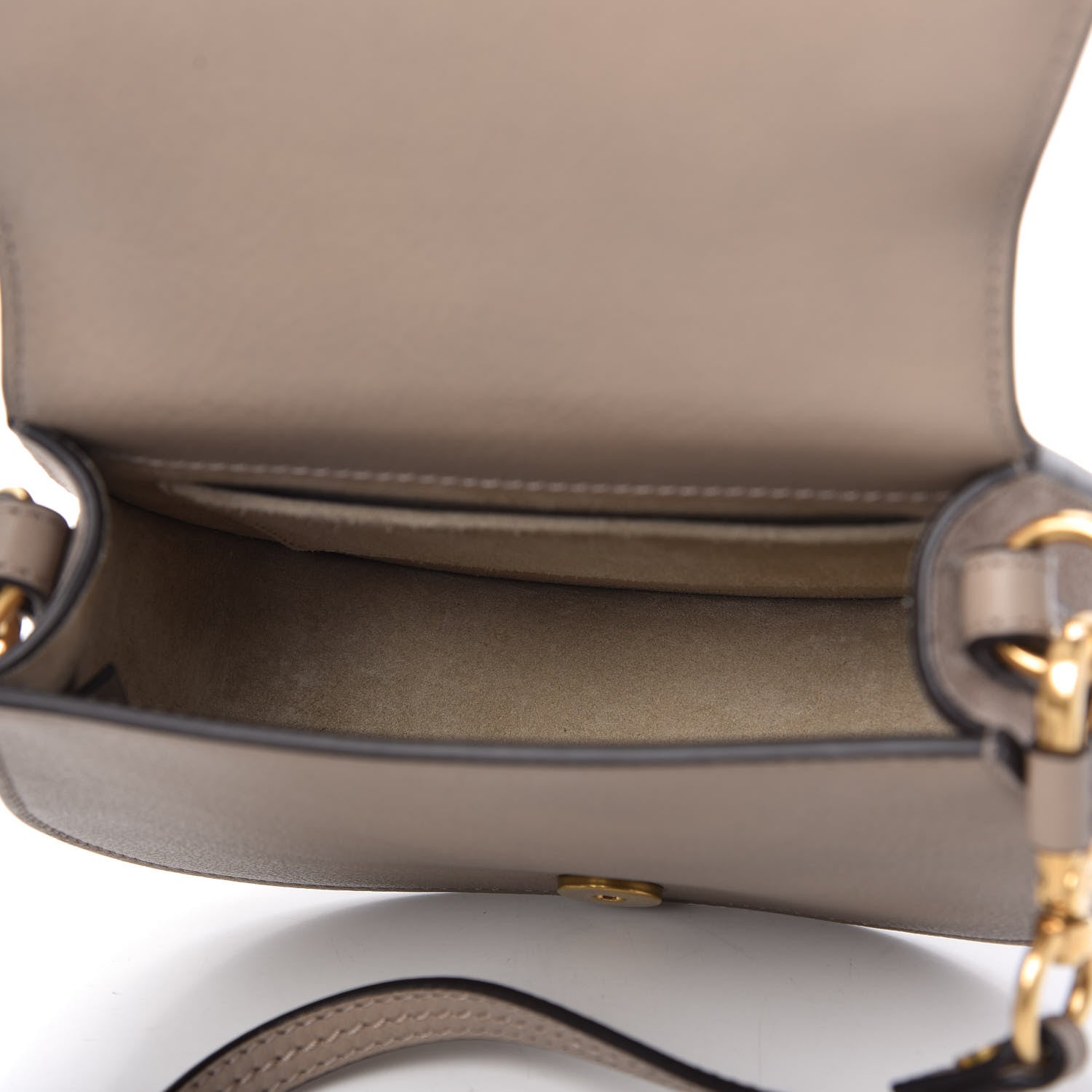 Chloe Calfskin Suede Small Nile Bracelet Bag Motty Grey 5 of 10
