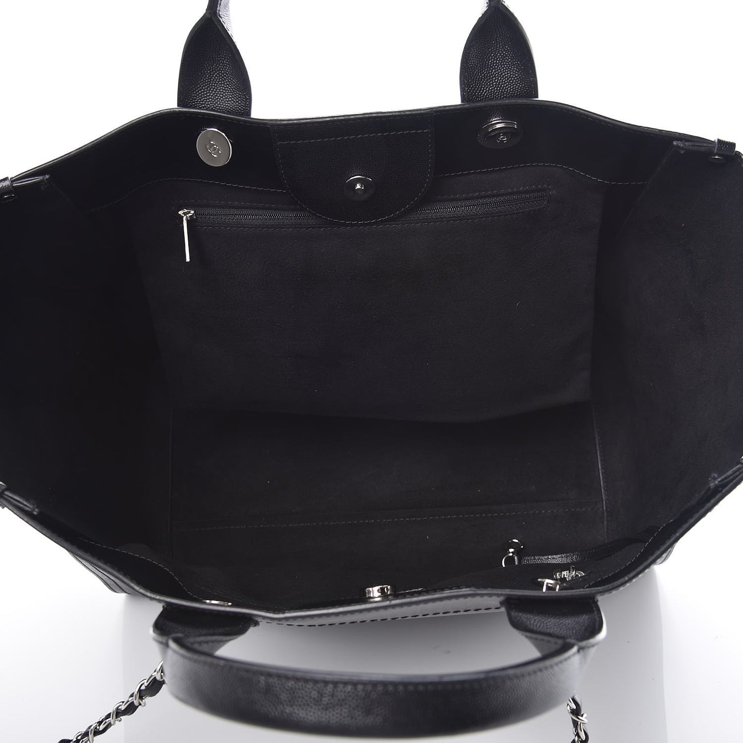Caviar Large Studded Deauville Tote Black