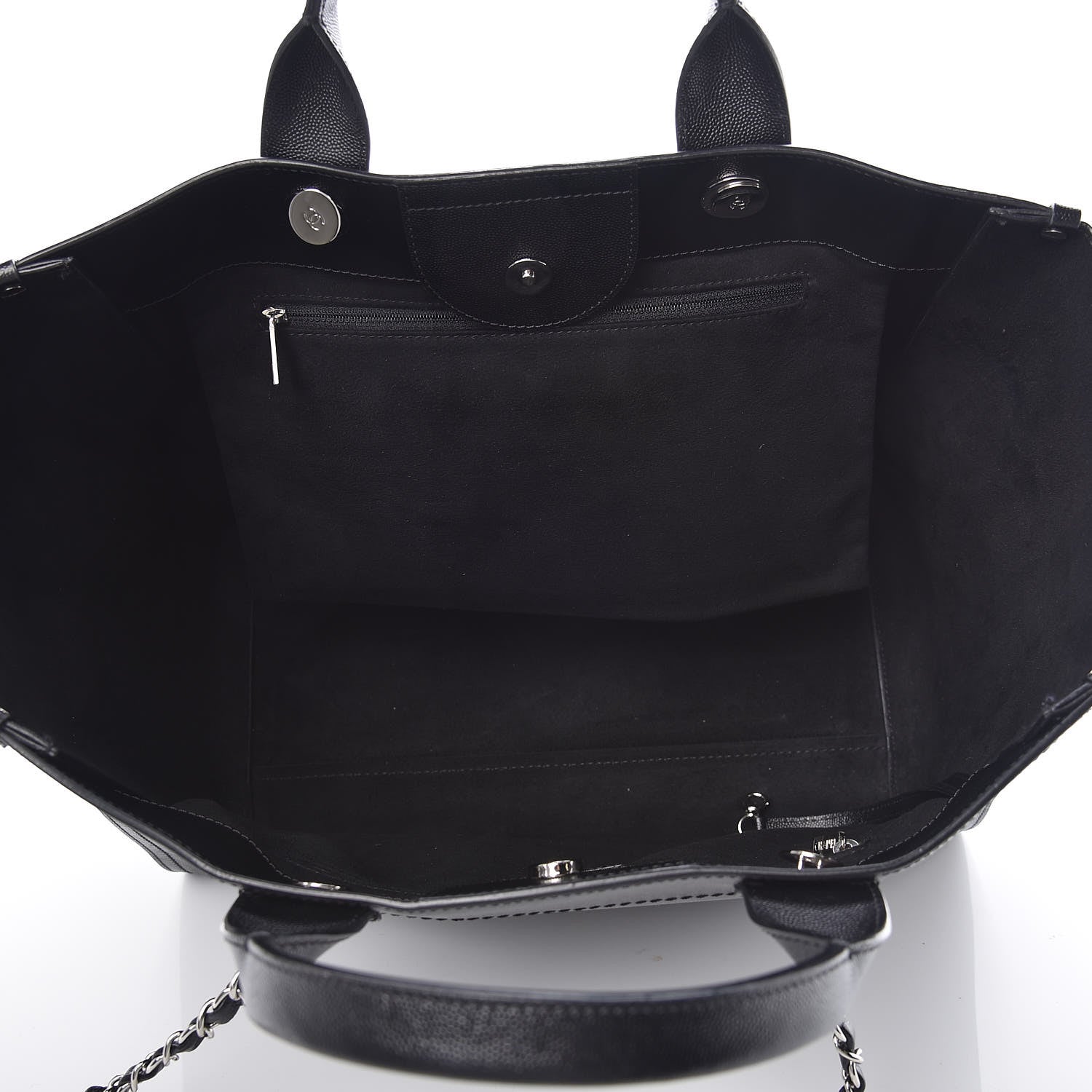Chanel Caviar Large Studded Deauville Tote Black 7 of 10