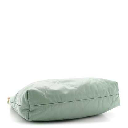 Chanel Shiny Calfskin Quilted Small Chanel 22 Light Green 5 of 11
