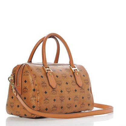 MCM Visetos Essential Boston Bag Cognac 3 of 17