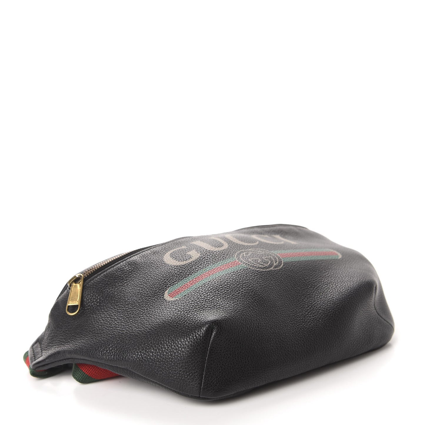 Grained Calfskin Logo Belt Bag Black
