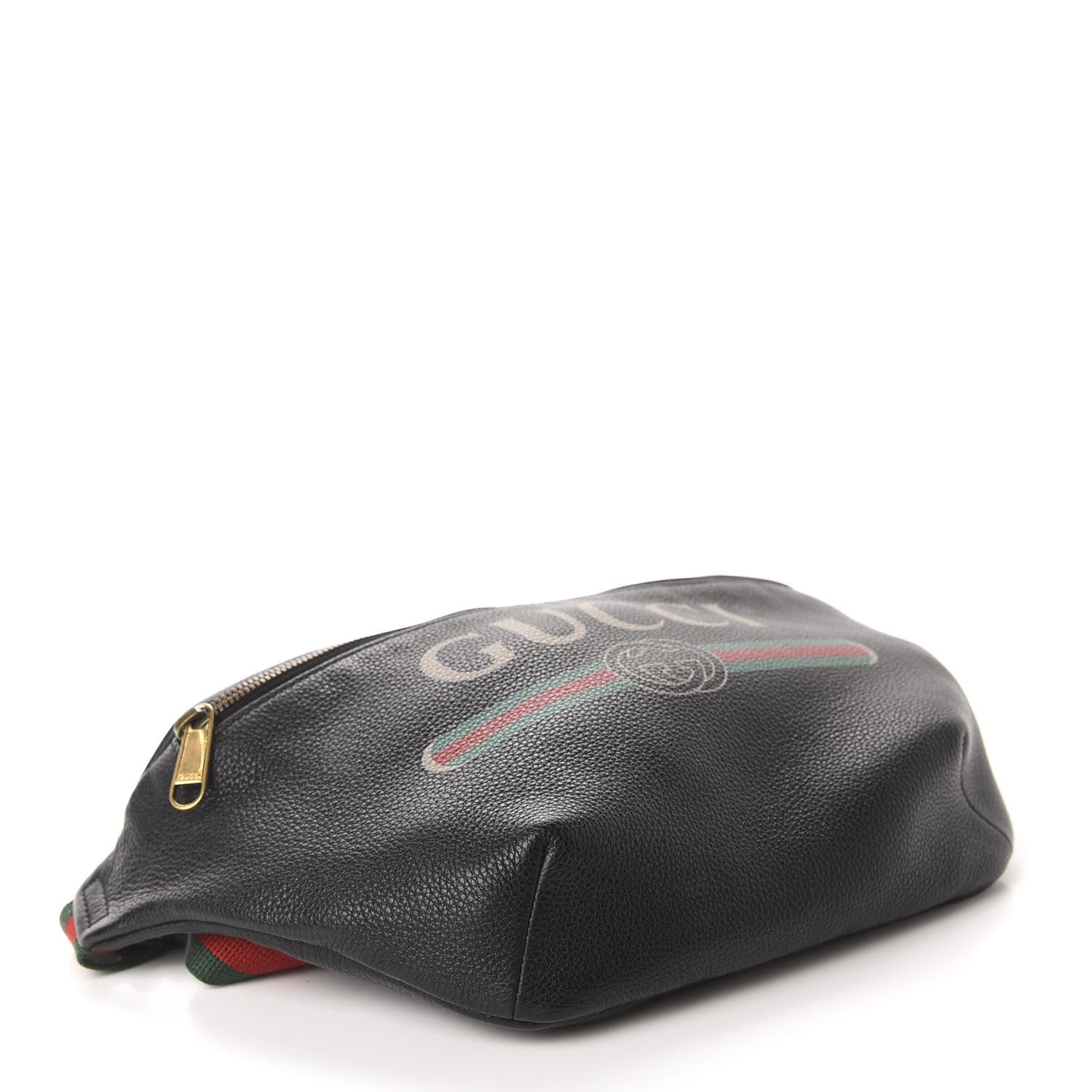 Gucci Grained Calfskin Logo Belt Bag Black 4 of 11