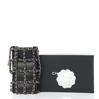 Chanel Lambskin Quilted Small Clutch With Chain Black 8 of 8
