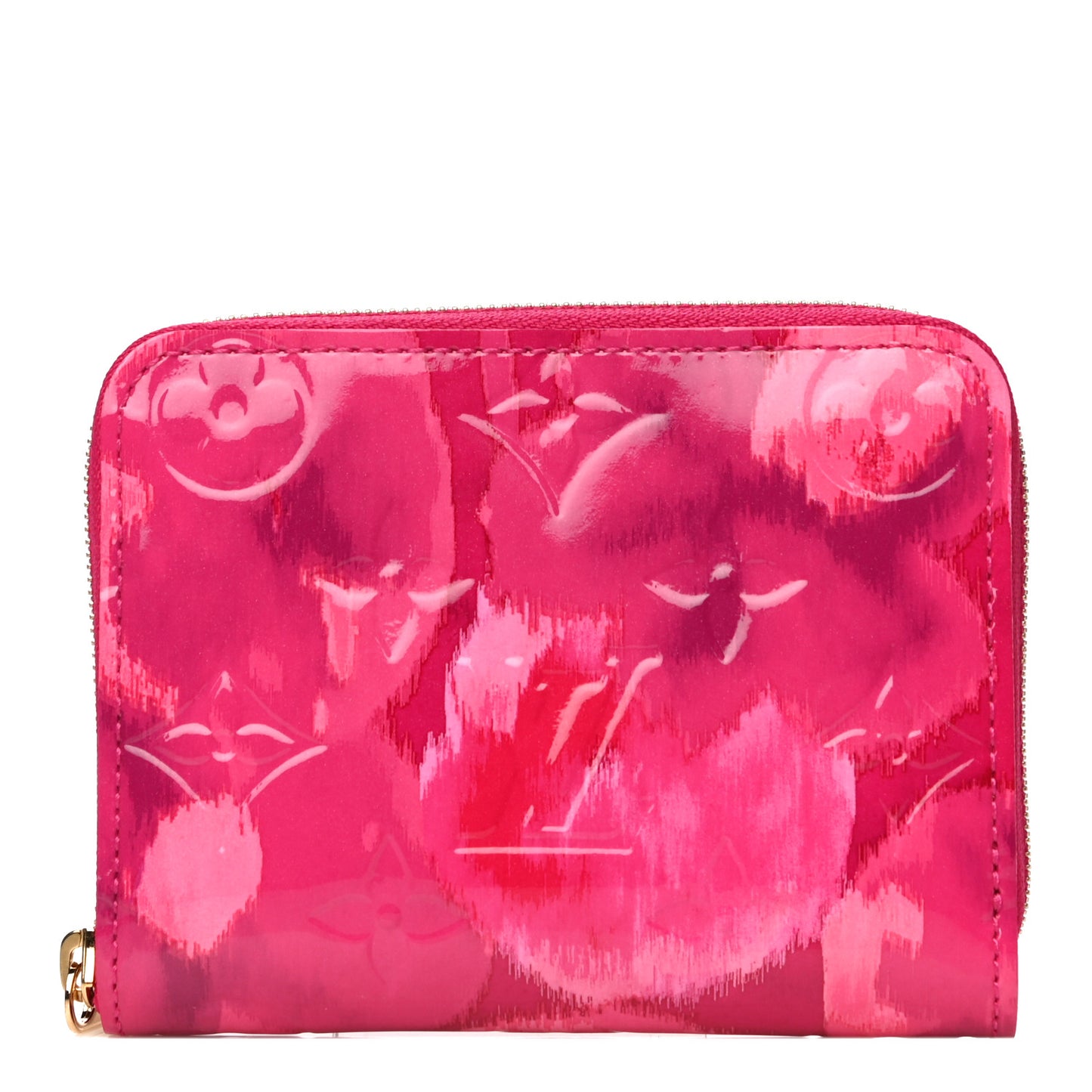 Vernis Ikat Zippy Coin Purse Rose Indien