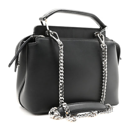 Fendi Vitello Baltico Hypnoteyes Studded Small Dotcom Click Chain Satchel Black 3 of 10