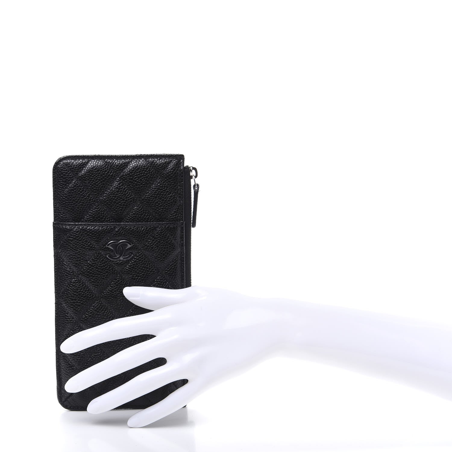 Chanel Caviar Quilted Classic Flat Wallet Pouch So Black 2 of 10