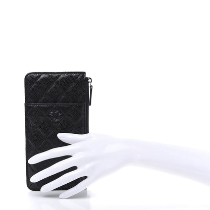 Chanel Caviar Quilted Classic Flat Wallet Pouch So Black 2 of 10