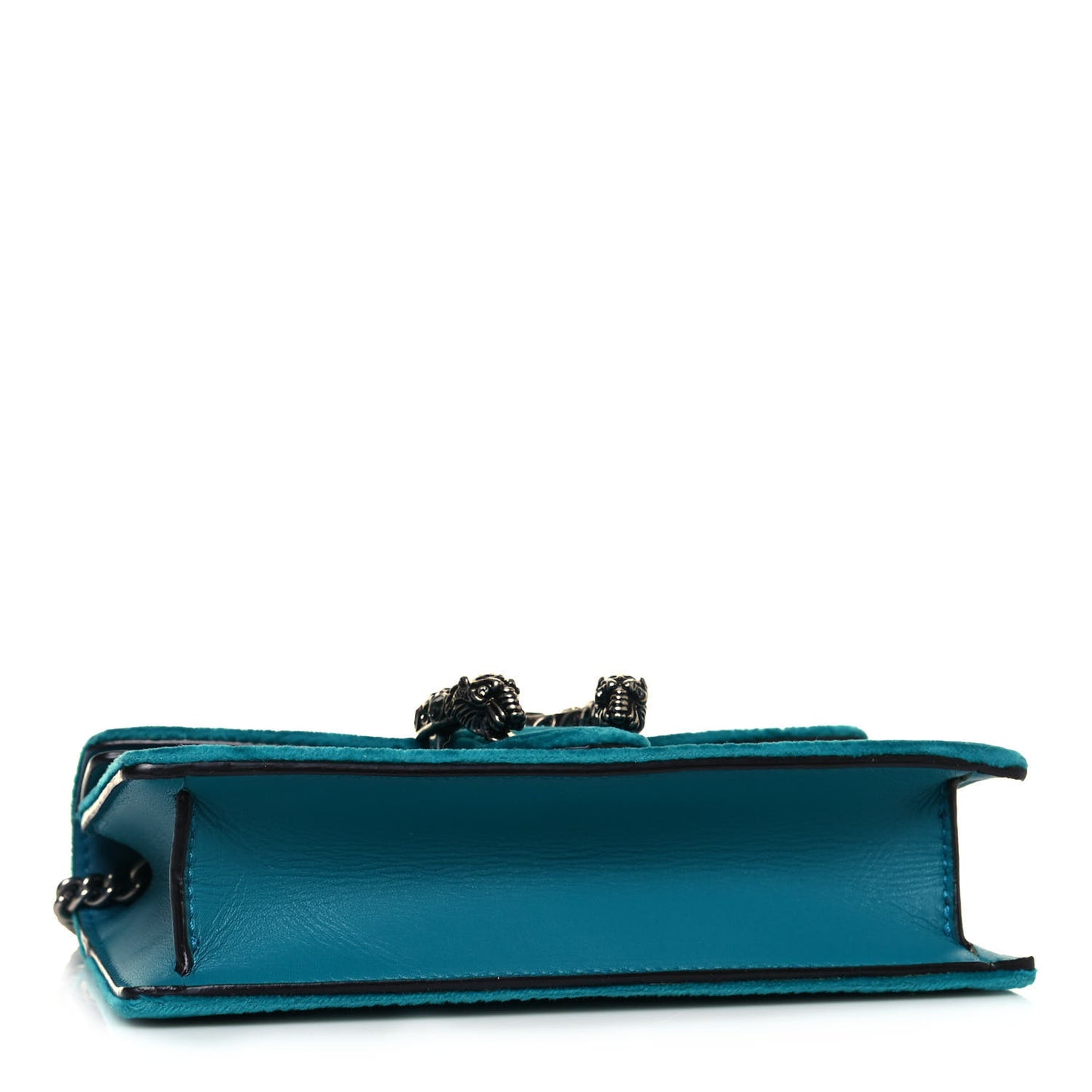 Velvet Super Mini Dionysus Shoulder Bag Pavone Cyan
