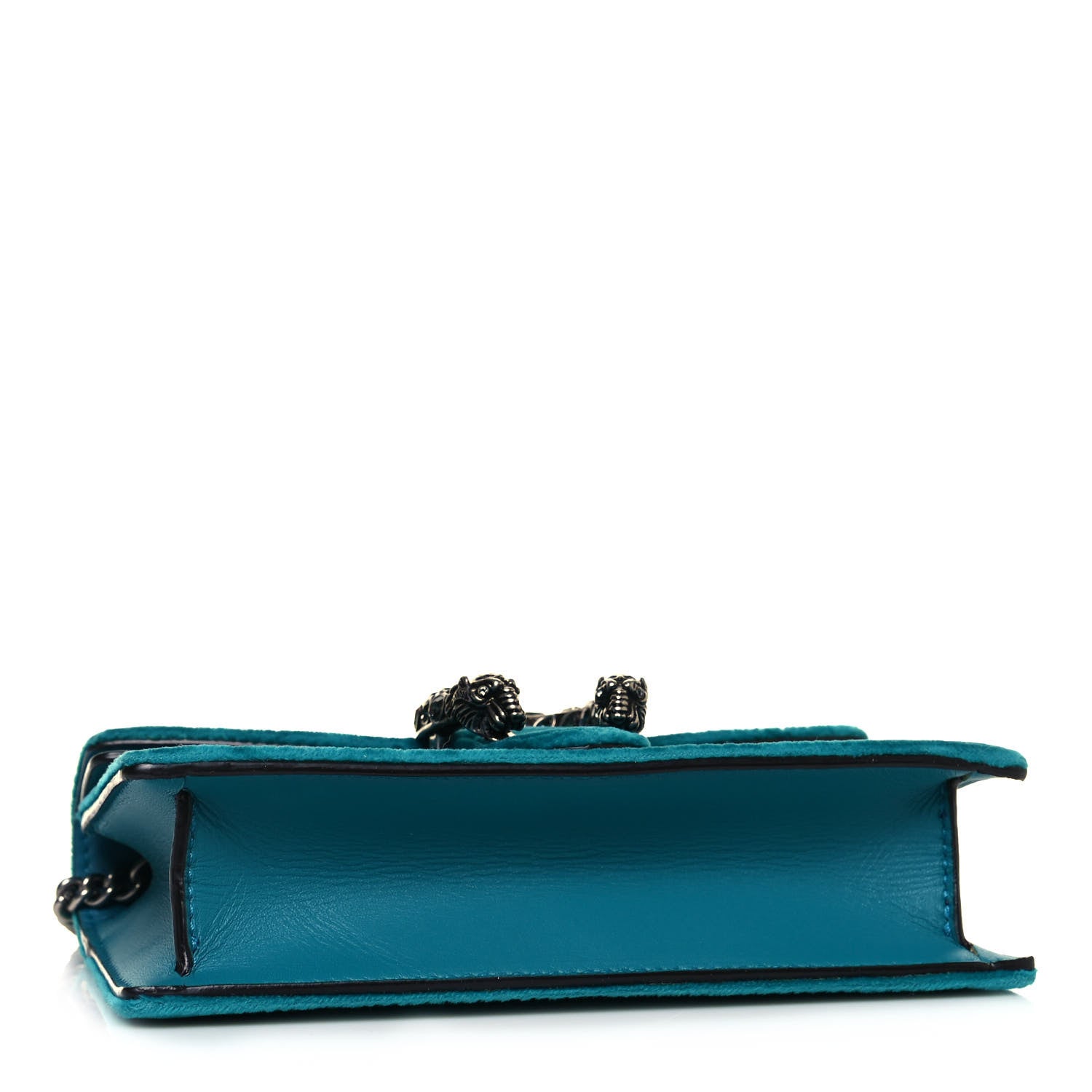 Gucci Velvet Super Mini Dionysus Shoulder Bag Pavone Cyan 4 of 11