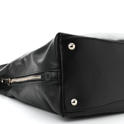 Prada Soft Calf Side Zip Hobo Black 9 of 10