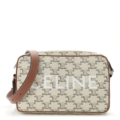 Celine Triomphe Canvas Medium Messenger Bag Tan Ecru 1 of 10
