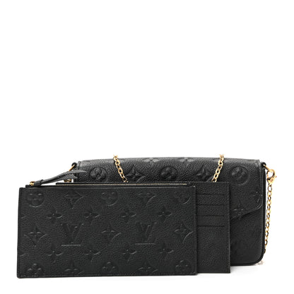 Louis Vuitton Empreinte Pochette Felicie Chain Wallet Black 3 of 10