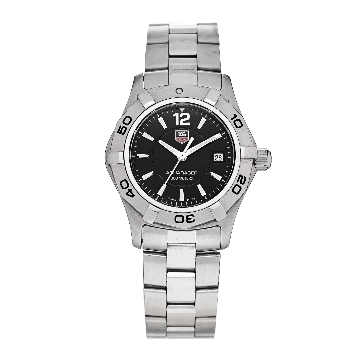 Tag Heuer Stainless Steel 27mm Aquaracer Lady Quartz Watch Black WAF1410 1 of 4