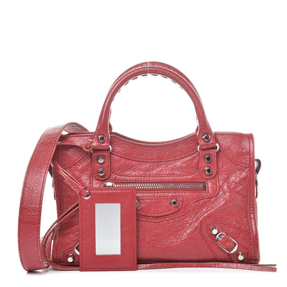 Balenciaga Agneau Classic Silver Hardware Mini City Rouge Sapphire 1 of 17