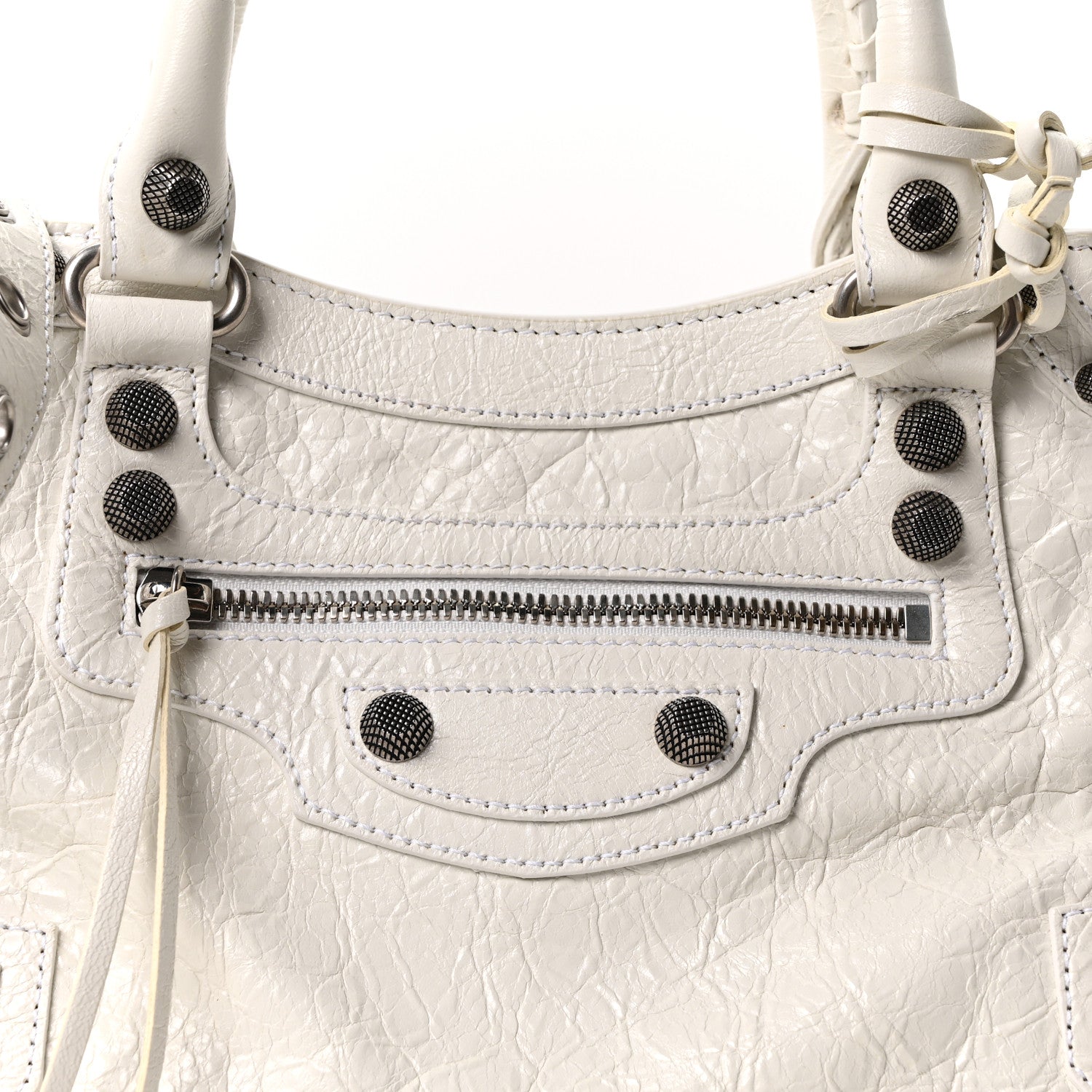Balenciaga Agneau Arena Small Neo Cagole City Handbag Optic White 10 of 12