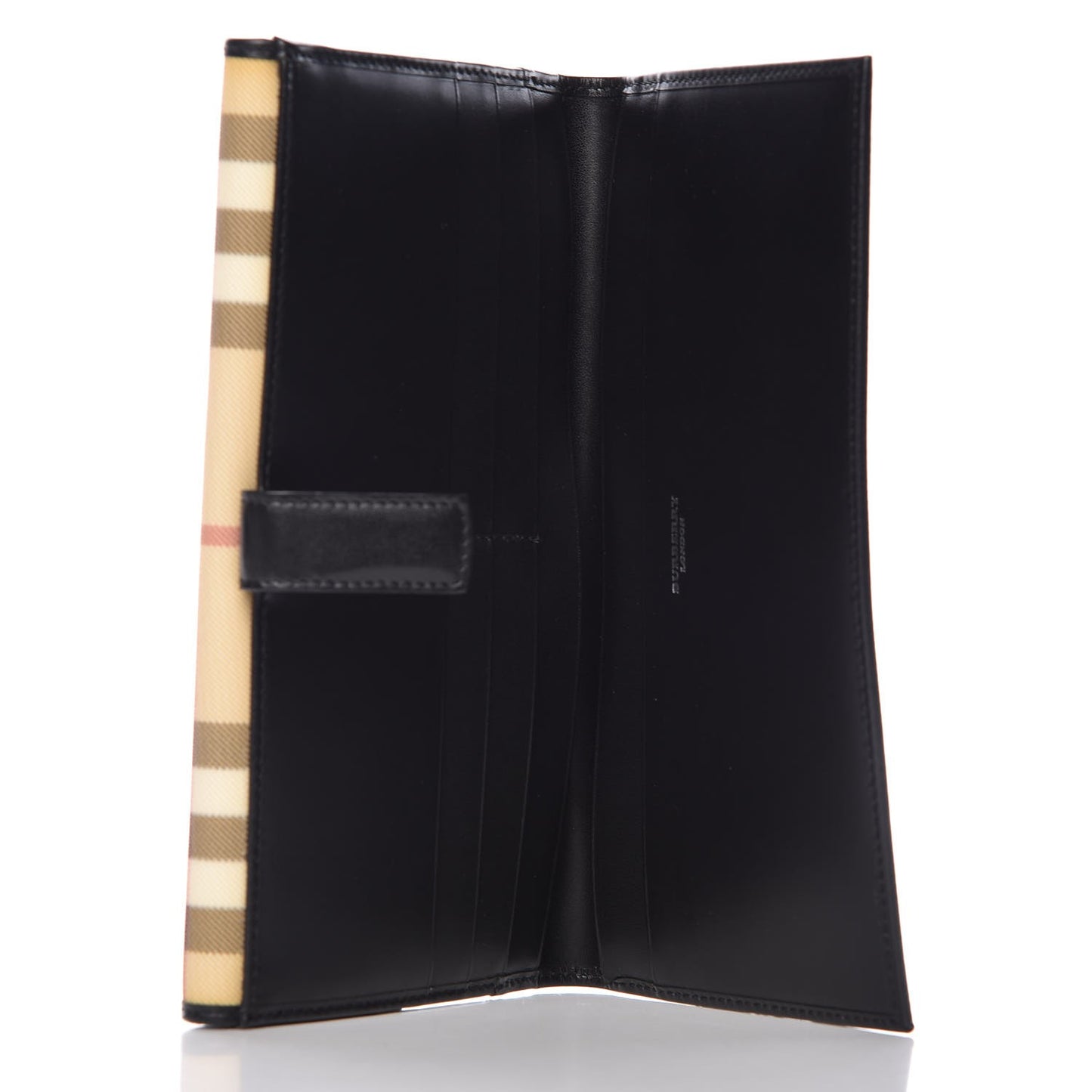 House Check Continental Wallet Black