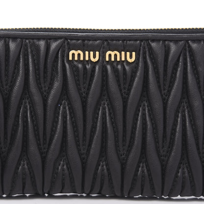 Miu Miu Nappa Matelasse Pouch Black 9 of 9
