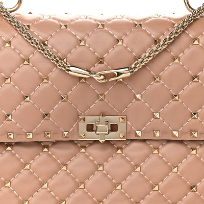 Valentino Garavani Nappa Large Rockstud Spike Shoulder Bag Soft Noisette 7 of 9