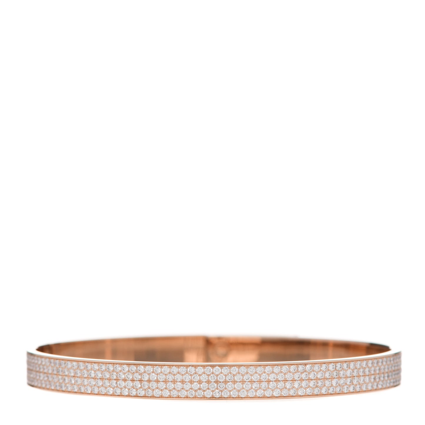 18K Rose Gold Diamond PM Kelly Full Pave Bracelet SH