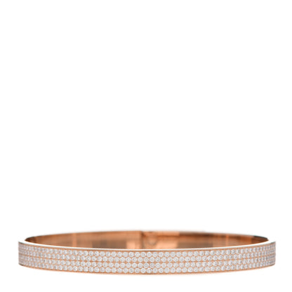 Hermes 18K Rose Gold Diamond PM Kelly Full Pave Bracelet SH 3 of 5