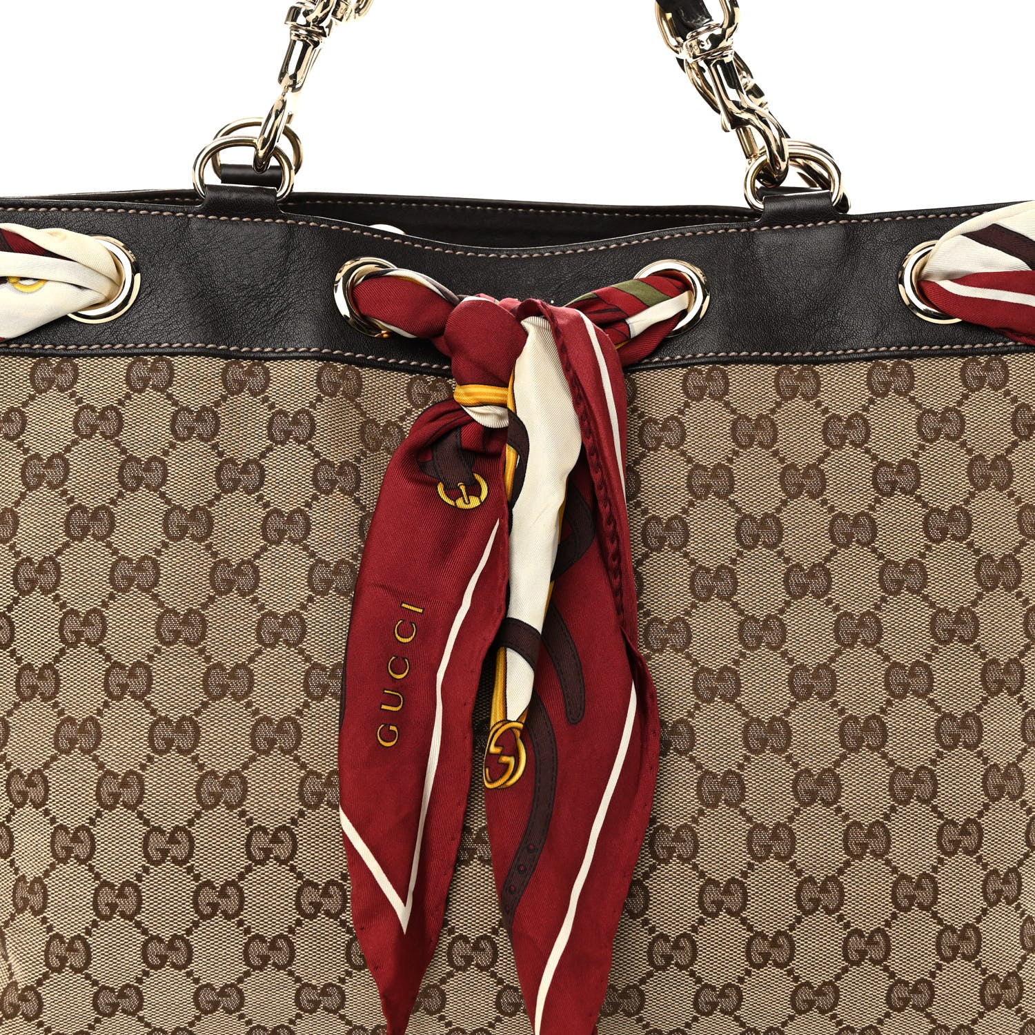 Gucci Monogram Large Positano Tote Brown 7 of 11