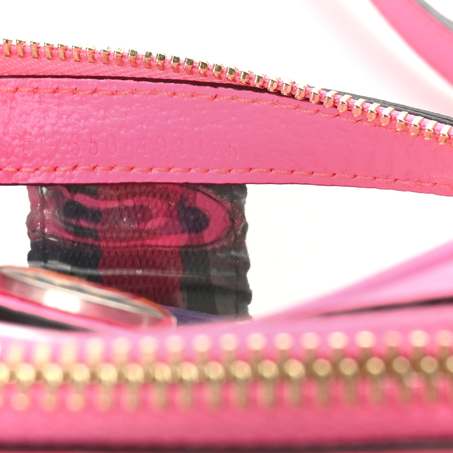 Gucci Vinyl Web Mini Ophidia Transparent Shoulder Bag Fluorescent Fuchsia 6 of 10