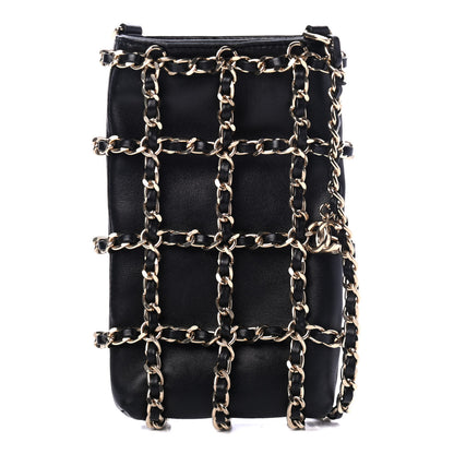 Chanel Lambskin Tech Me Out Clutch With Chain Black 1 of 4