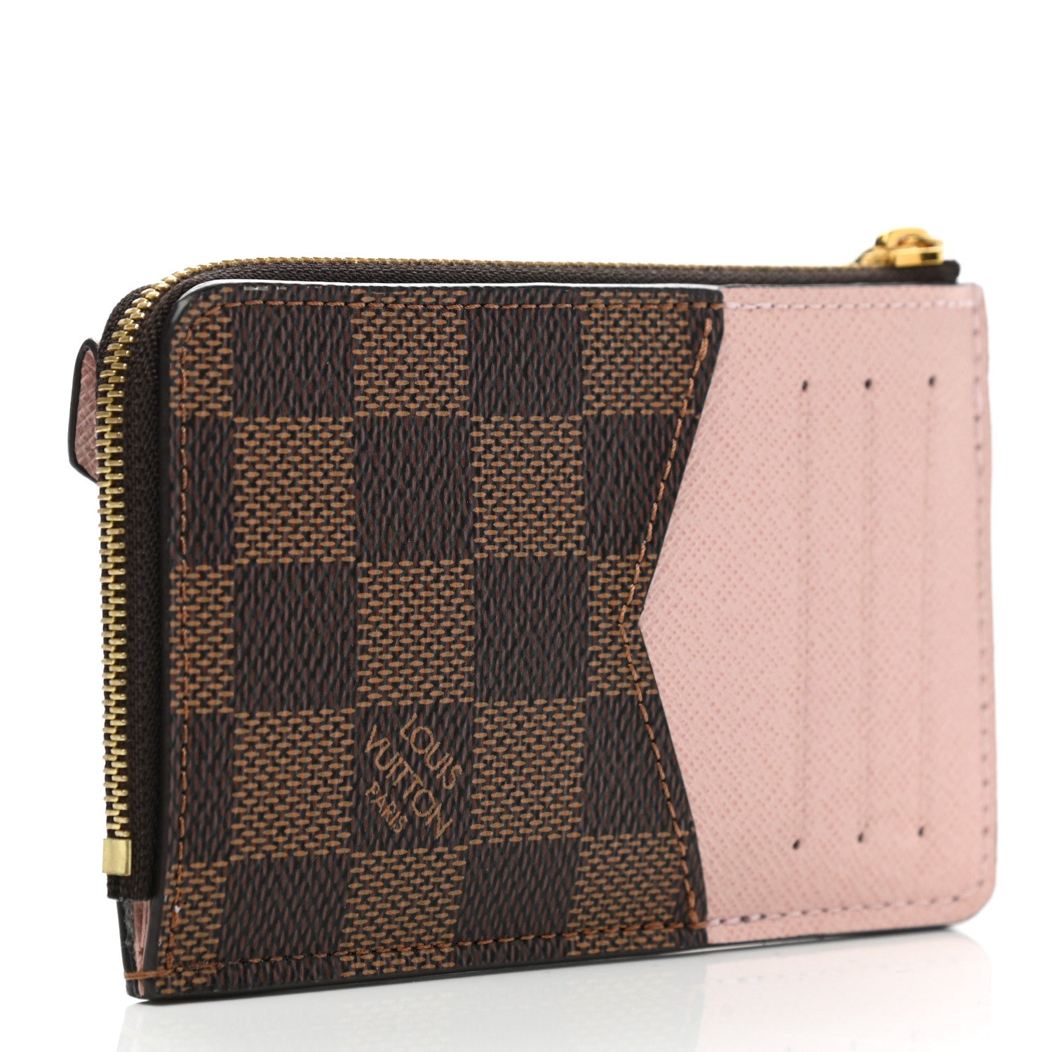 Louis Vuitton Damier Ebene Recto Verso Card Holder Rose Ballerine 3 of 10